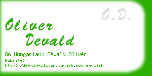 oliver devald business card