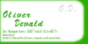 oliver devald business card